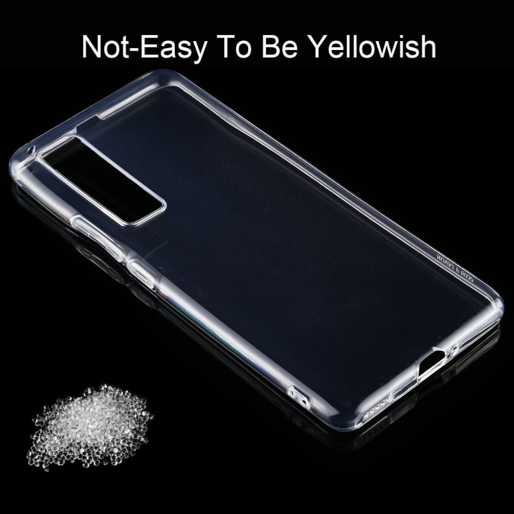 Transparent TPU phone case with camera cutout and slim protective frame