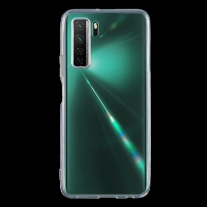 Clear slim TPU phone case for Huawei nova 7 SE, showing rear camera cutout openings.