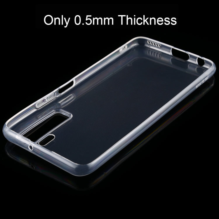 Ultra-thin clear TPU phone case for Huawei nova 7 SE, with front and side port cutouts.