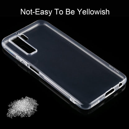 Transparent clear TPU phone case for Huawei nova 7 SE, with rear and side cutouts.