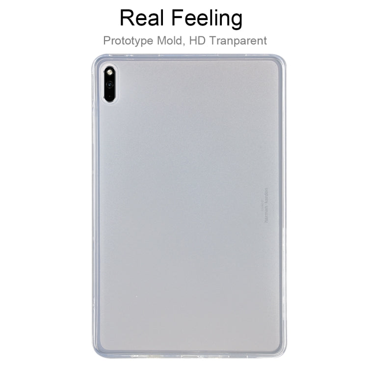 Transparent TPU protective case for Huawei MatePad 10.4 with cutouts and raised edges