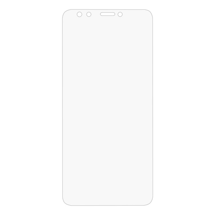 Clear tempered glass screen protector for smartphone, flat rectangular shape