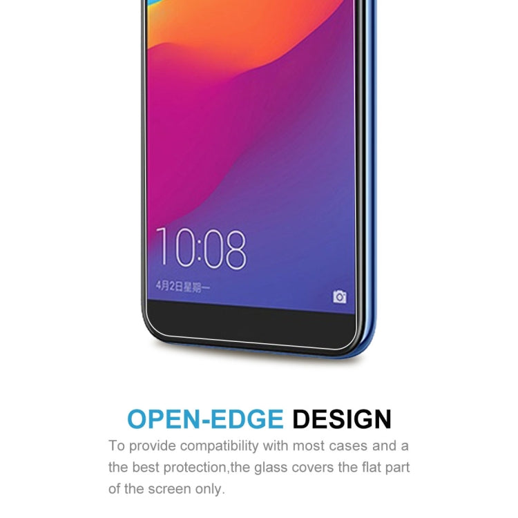 Tempered glass screen protector with open-edge design covering only the flat screen