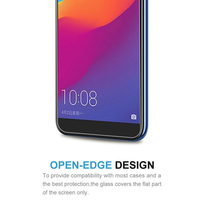 Tempered glass screen protector with open-edge design covering only the flat screen