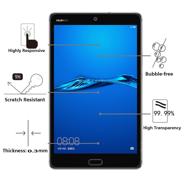 9H tempered glass screen protector for tablet, bubble-free and scratch-resistant design