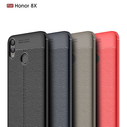 Textured TPU phone case for Honor 8X in black, gray, beige, and red