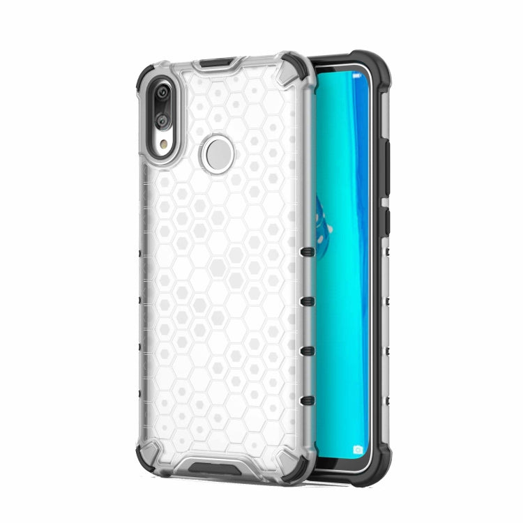 White honeycomb shockproof phone case with TPU bumper and protective edges