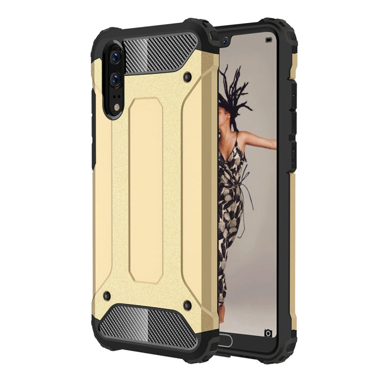 Rugged gold TPU+PC phone case with textured grip and raised camera bezel