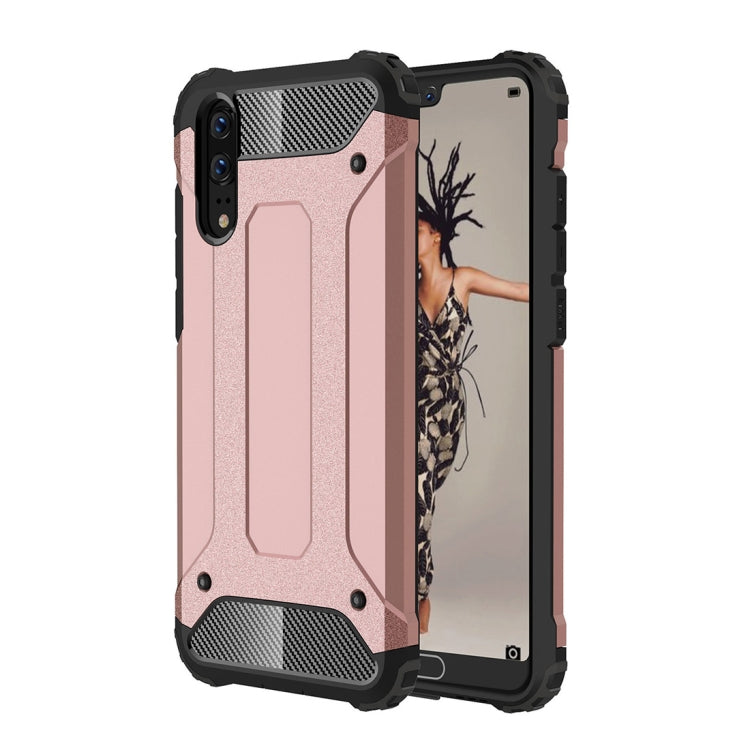 Rugged TPU PC phone case, rose pink with textured grips, raised camera and screen protection