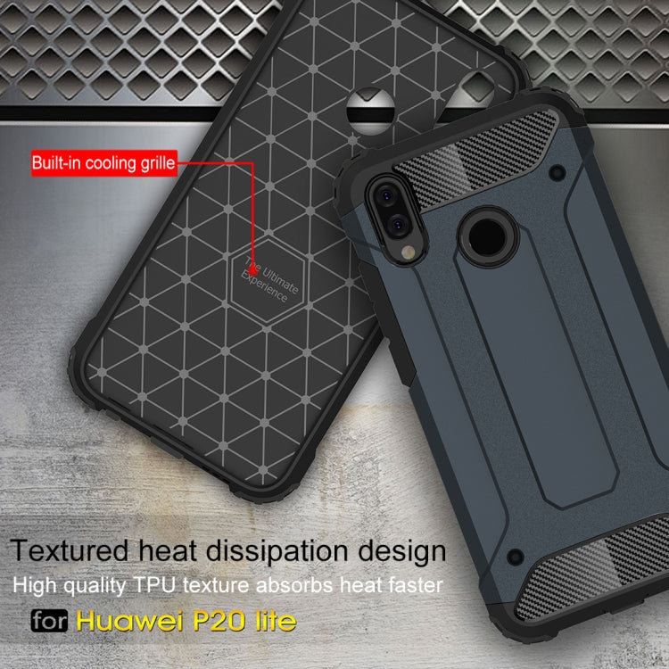 Navy rugged phone case with built-in cooling grille and textured back for heat dissipation