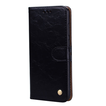 Black leather flip wallet case for Huawei Honor 7A with side button cover and clasp