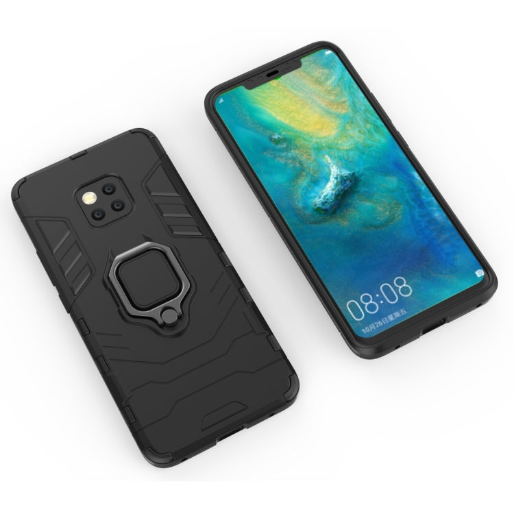 Black shockproof case with magnetic ring holder and access cutouts