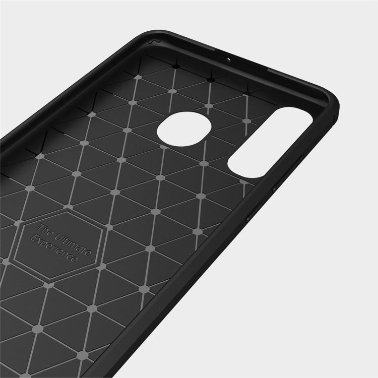 Brushed TPU phone case interior back with textured grid pattern and cutouts