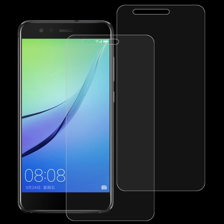 2-pack 2.5D 9H tempered glass screen protector films for Huawei nova Lite, clear