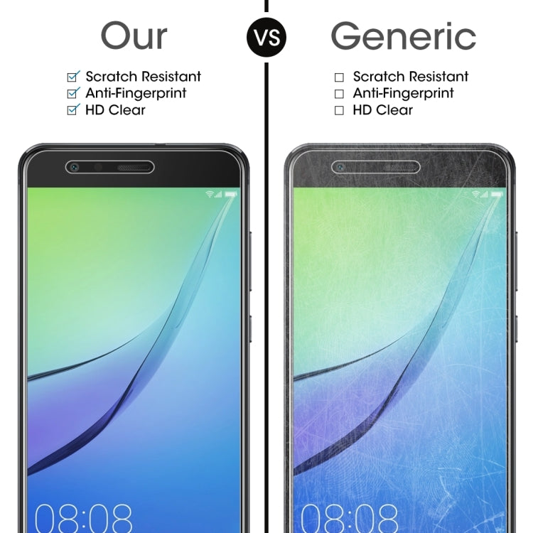 Tempered glass screen protector film comparison: clear 9H 2.5D for Huawei nova Lite