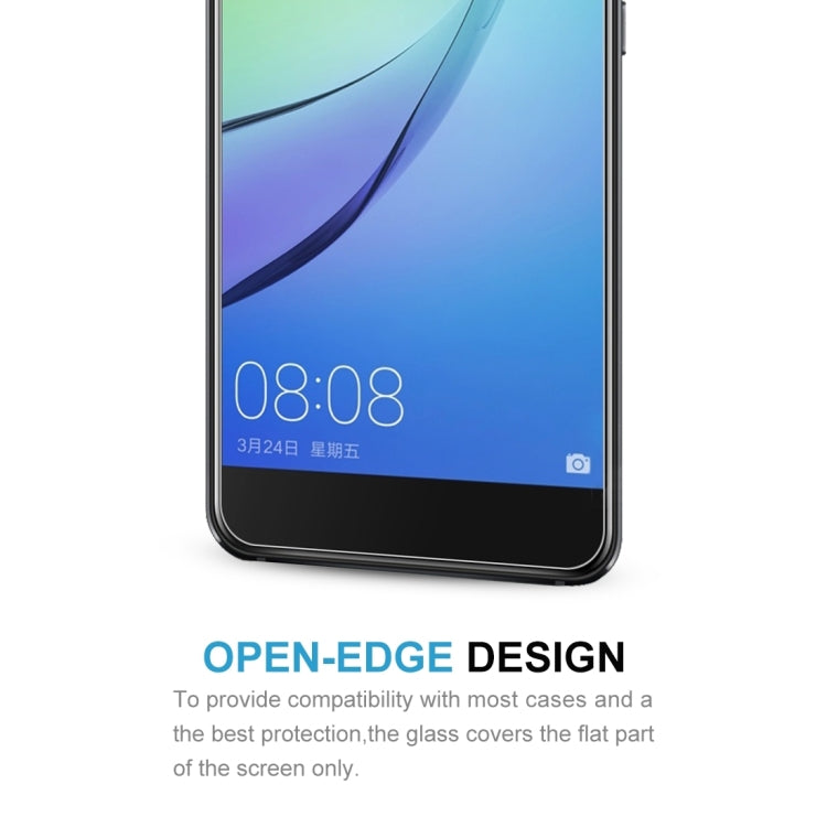 Close-up of clear 2.5D tempered glass screen protector film for Huawei nova Lite