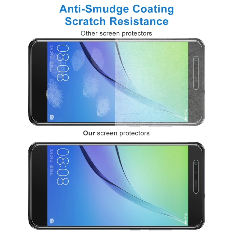 Anti-smudge coated tempered glass screen protector film with scratch resistance