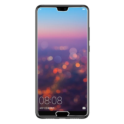 Tempered glass screen protector film on Huawei P20 front screen