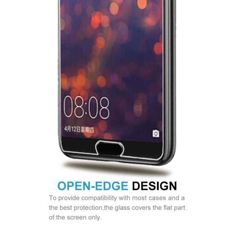 Tempered glass screen protector with bottom open-edge cutout for Huawei P20