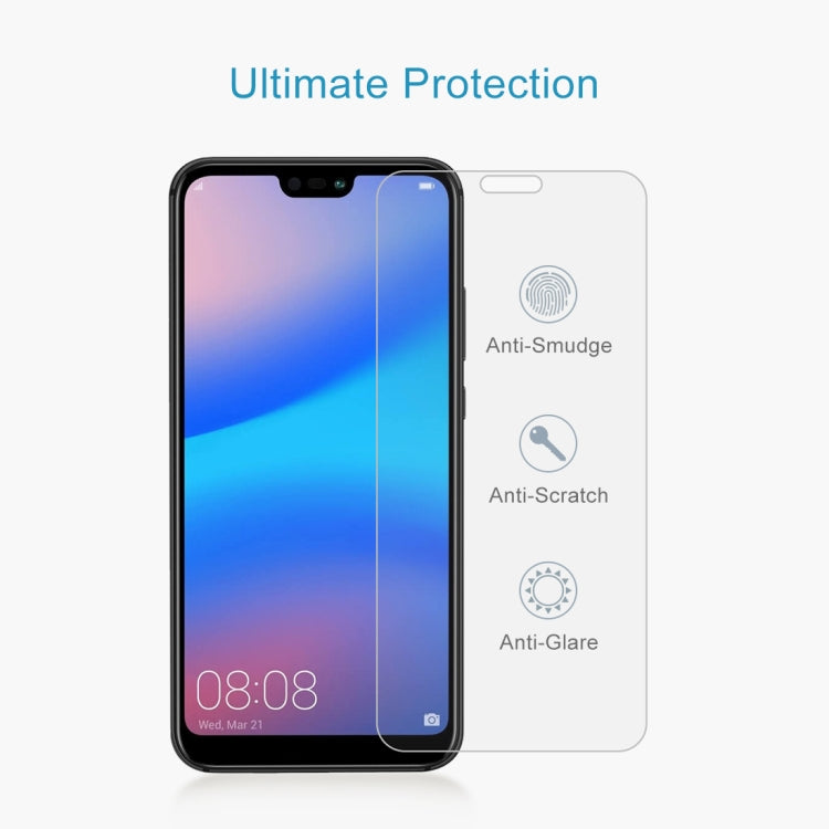 Clear tempered glass screen protector film for a phone with rounded corners