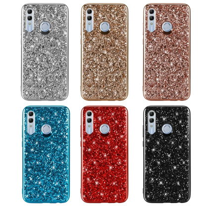 Glittery TPU phone cases in multiple colors: silver, bronze, red, blue, black