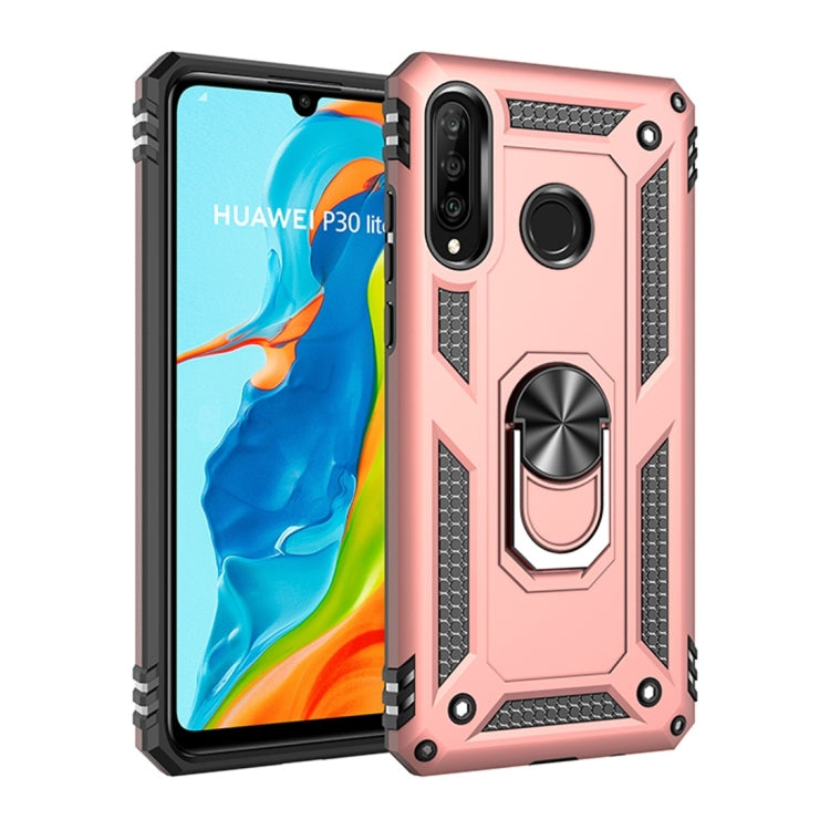 Rugged rose protective phone case with rotating kickstand ring and shockproof armor