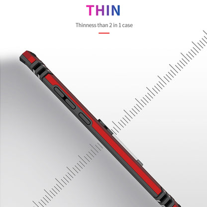 Red and black slim armored phone case edge profile with shockproof grip for Huawei P30 Pro