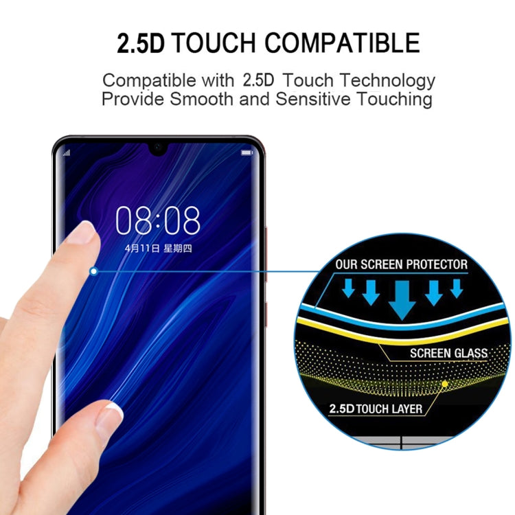 2.5D curved tempered glass screen protector for Huawei P30 Pro, smooth touch