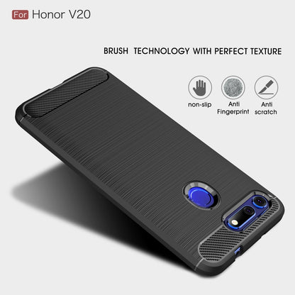 Black brushed texture TPU phone case with camera cutouts and textured grips