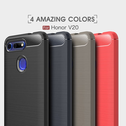 Set of textured TPU phone cases in multiple colors for Huawei Honor V20