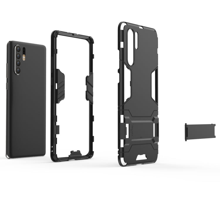 Rugged shockproof phone case for Huawei P30 Pro, black protective frame and back cover