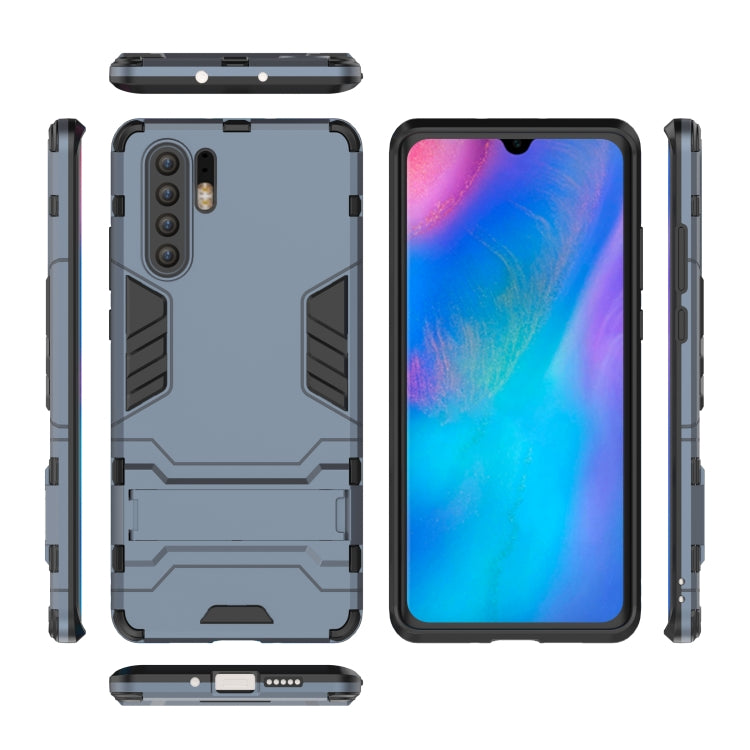 Rugged shockproof phone case for Huawei P30 Pro, navy blue with cutouts on all sides