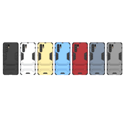 Rugged shockproof phone case for Huawei P30 Pro, color options: black, white, yellow, blue, red