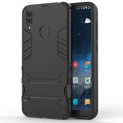 Shockproof phone case with holder, dark gray/black rugged TPU shell