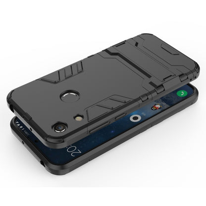 Shockproof phone case, navy blue rugged back with raised camera area