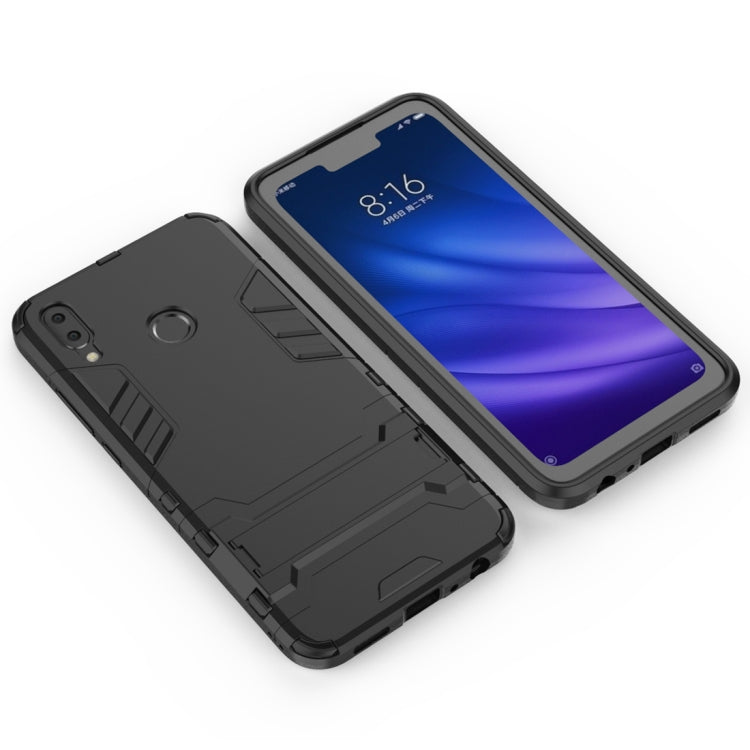Shockproof phone case for Huawei Y9 2019/Enjoy 9 Plus, black with kickstand