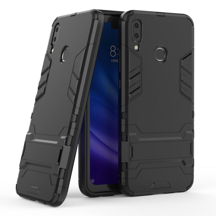 Shockproof phone case for Huawei Y9 2019/Enjoy 9 Plus, black dual-layer bumper