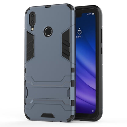Shockproof phone case for Huawei Y9 2019/Enjoy 9 Plus, slate blue with ring grip