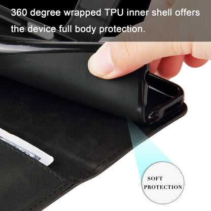 Black leather phone case with soft inner lining and secure edge coverage