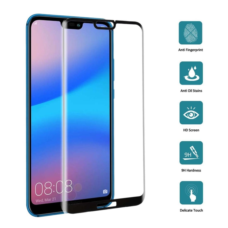 Tempered glass screen protector for Huawei P20 Lite with anti-fingerprint, anti-oil, 9H