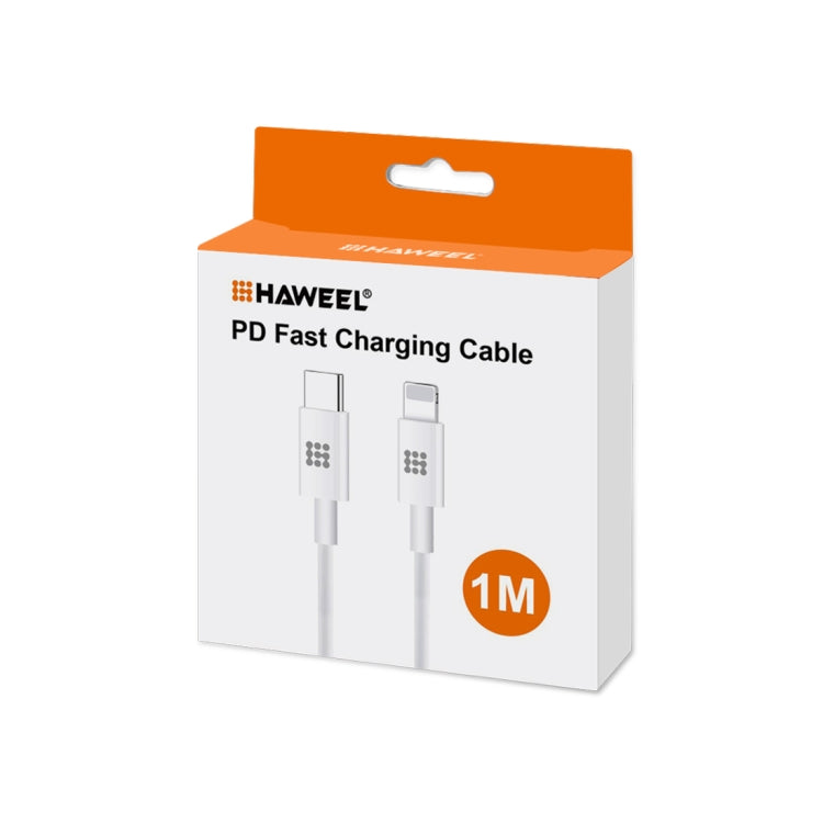HAWEEL PD fast charging cable box for 1 m white USB-C to USB-C cable.