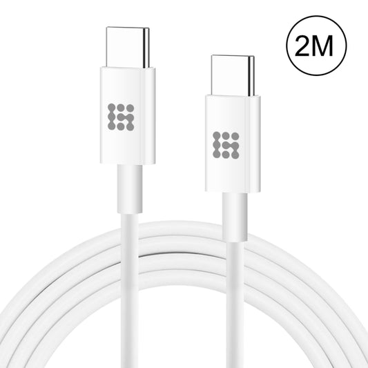 HAWEEL USB-C to USB-C charging cable with two white USB-C connectors, 2 m length