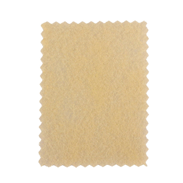 Square microfiber non-woven cleaning cloth, pale gold with serrated edges