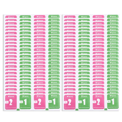 Assorted screen cleaning wipes, 100 count, with Dry 2 and Wet 1 labels