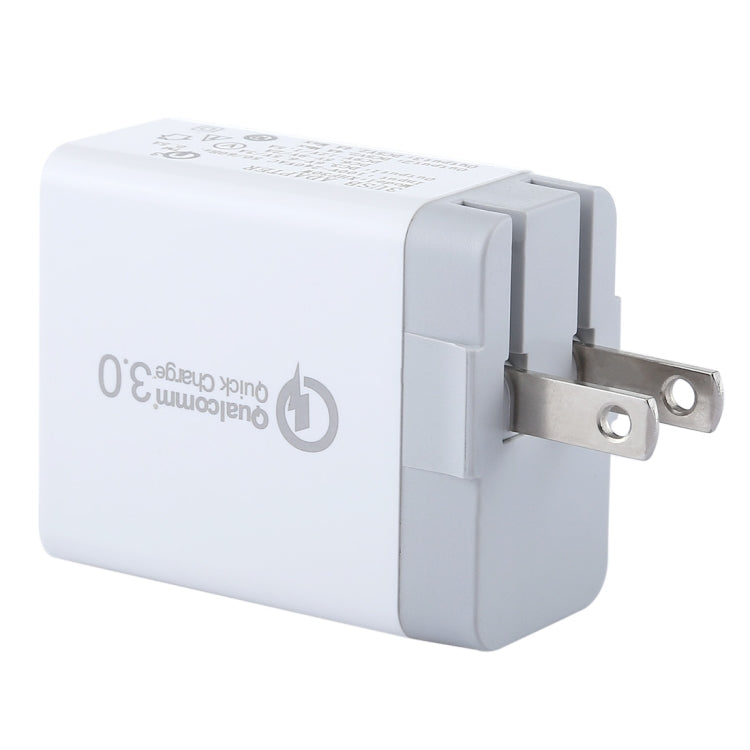 White US plug power adapter with dual USB ports