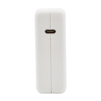 White compact EU power adapter with Type-C charging port