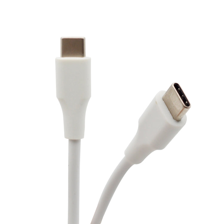 White Type-C charging cable with USB-C connector tips