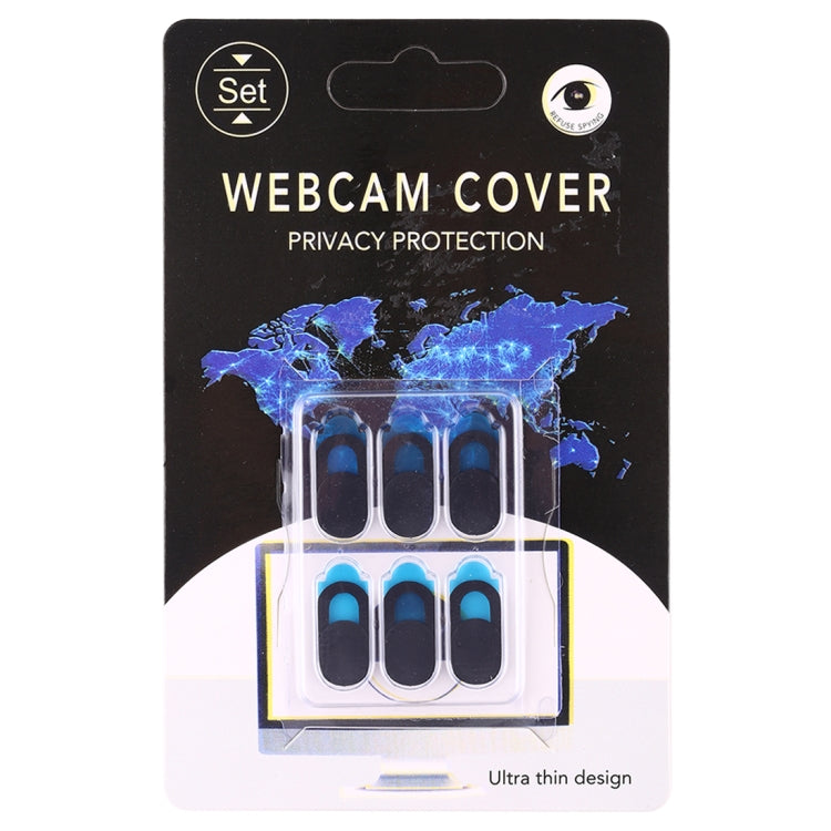 Webcam cover set package card labeled "Webcam cover" and "Privacy protection"
