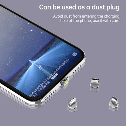 Phone port with magnetic charging adapter tips and dust-plug style connector
