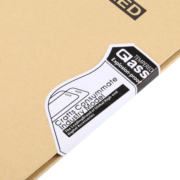 Tempered glass screen protector label marked tempered glass, explosion-proof